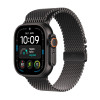 Apple Watch Ultra 4 GPS + Cellular 49 mm schwarzes Titan-Gehäuse mit schwarzem Titan-Milanaise-Armband – L