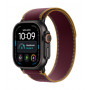 Apple Watch Ultra 4 GPS + Cellular 49 mm Titangehäuse Schwarz mit Trail Loop Burgund – S/M