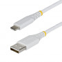 StarTech Geflochtenes USB 2.0 Kabel USB-A zu USB-C, 0,15 m, 15 W, Weiß