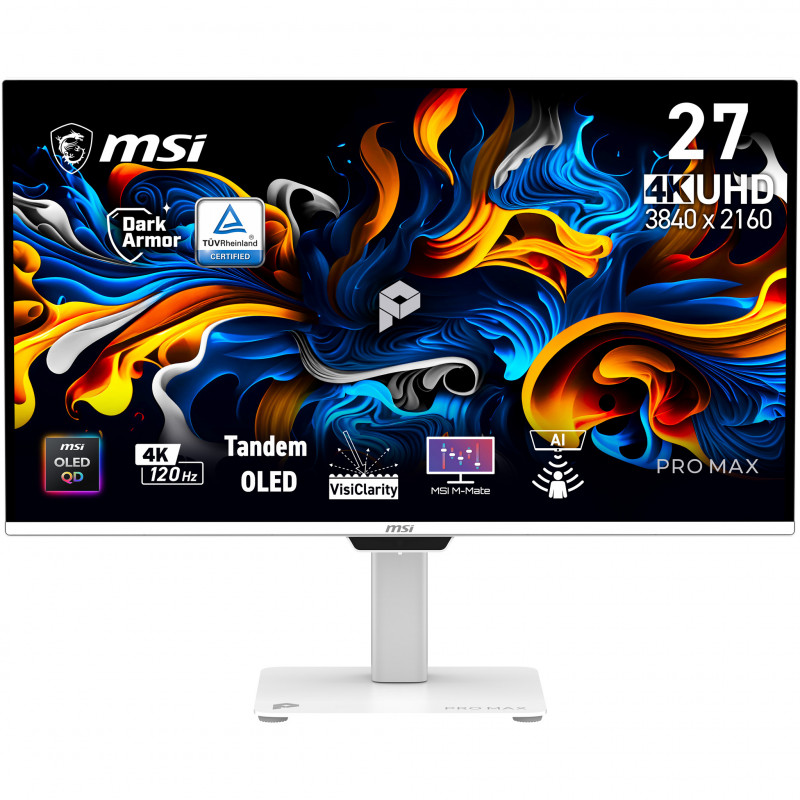 MSI PRO MAX 271UPXW12G 26,5 inch 4K UHD QD-OLED 120 Hz Monitor