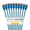 StarTech.com Slim Cat6a U/FTP Patchkabel RJ45, 0,3 m, Blau, 10er-Pack