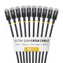 StarTech.com Slim Cat6a U/FTP Patchkabel RJ45, 0,3 m, Schwarz, 10er-Pack