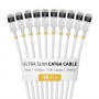 StarTech.com Slim Cat6a U/FTP Patchkabel RJ45, 0,15 m, Weiß, 10er-Pack