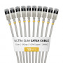 StarTech.com Slim Cat6a U/FTP Patch-Kabel RJ45, 0,15 m, Grau, 10er-Pack