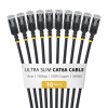 StarTech.com Slim Cat6a U/FTP Patchkabel RJ45, 0,15 m, Schwarz, 10er-Pack