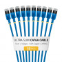 StarTech.com Slim Cat6a U/FTP Patchkabel RJ45, 0,15 m, Blau, 10er-Pack