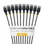 StarTech.com Slim Cat6a U/UTP Patchkabel RJ45, 0,15 m, Schwarz, 10er-Pack