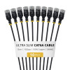 StarTech.com Slim Cat6a U/UTP Patchkabel RJ45, 0,15 m, Schwarz, 10er-Pack