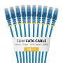 StarTech.com Slim Cat6 U/UTP Patchkabel RJ45, 1 m, Blau, LSZH, 10er-Pack
