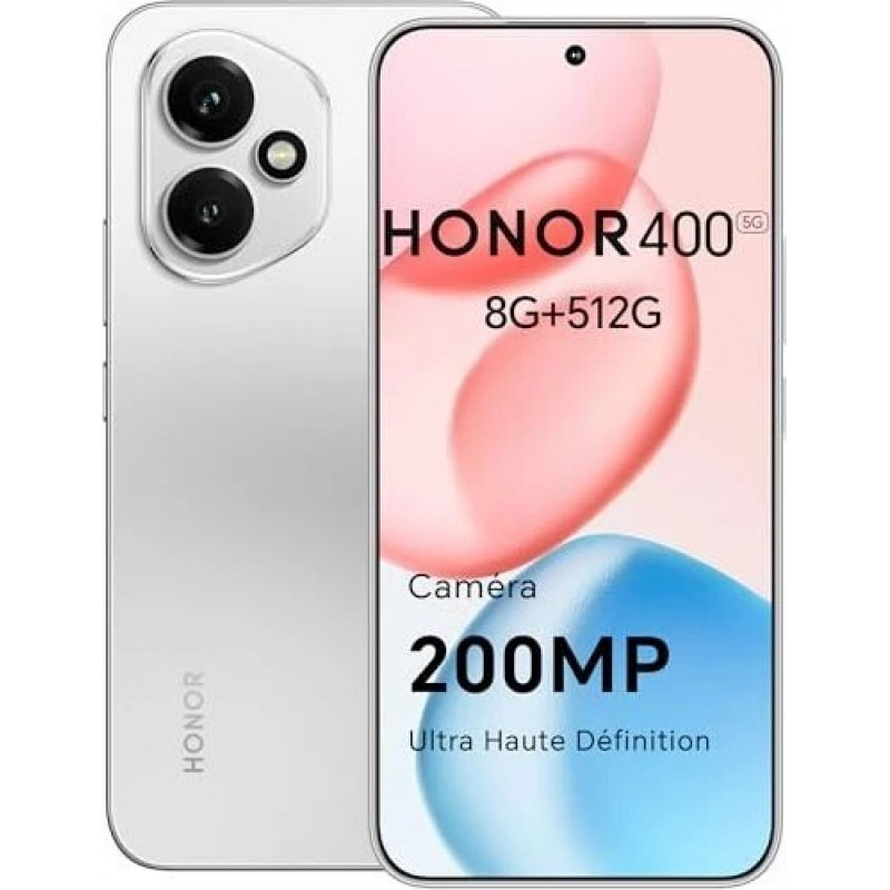 Smartphone Honor 400 5G Dual SIM 8GB RAM 512GB - Meteor Silver