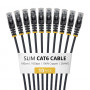 StarTech.com Slim Cat6 U/UTP Patchkabel RJ45, 1 m, Schwarz, 10er-Pack