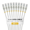 StarTech.com Slim Cat6 U/UTP Patchkabel RJ45, 1 m, Grau, 10er-Pack