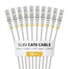 StarTech.com Slim Cat6 U/UTP Patchkabel RJ45, 0,25 m, Grau, 10er-Pack