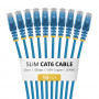 StarTech.com Slim Cat6 U/UTP Patchkabel RJ45, 0,25 m, Blau, LSZH, 10er-Pack