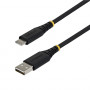 StarTech.com Geflochtenes USB 2.0 Kabel USB-A auf USB-C, 1 m, 15 W, Schwarz