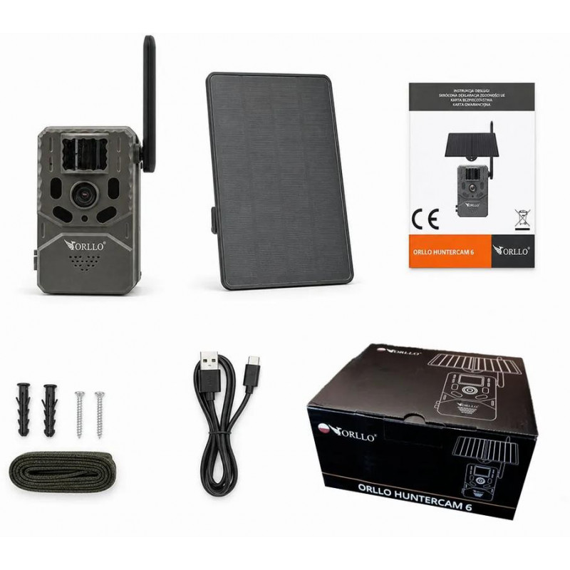 Orllo Huntercam 6 SIM 4G Wildkamera mit Solarpanel