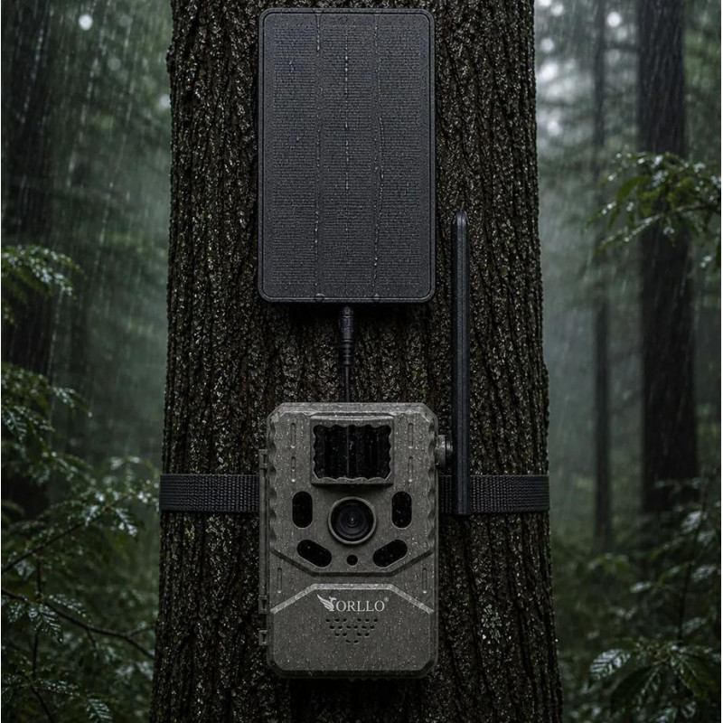 Orllo Huntercam 6 SIM 4G Wildkamera mit Solarpanel