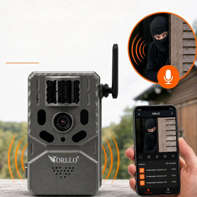 Orllo Huntercam 6 SIM 4G Wildkamera mit Solarpanel