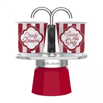 Bialetti Mini Express Moka-Kanne-Set mit 2 Tassen (5461)