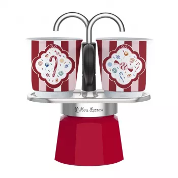 Bialetti Mini Express Moka-Kanne-Set mit 2 Tassen (5461)