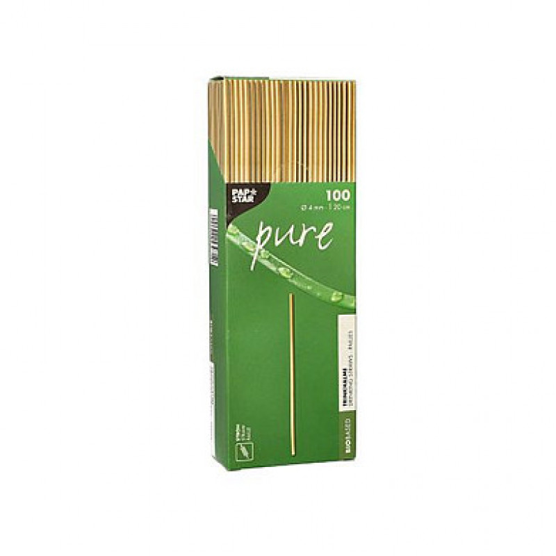 Papstar pure Trinkhalme 87702, Braun, 100 Stk.