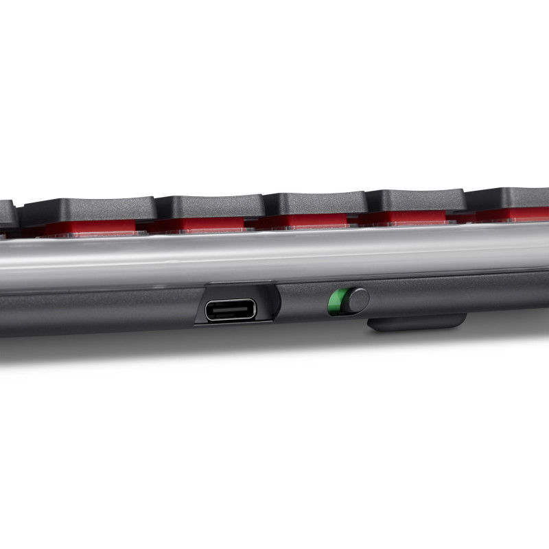 Lenovo Wireless Multi-Mode Mechanische Tastatur 8000, Deutsches Layout, Grau