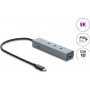 Delock 5 Port USB Type-C™ 10 Gbps Hub mit 8K Videoausgang und PD 3.0 100 Watt (64379)