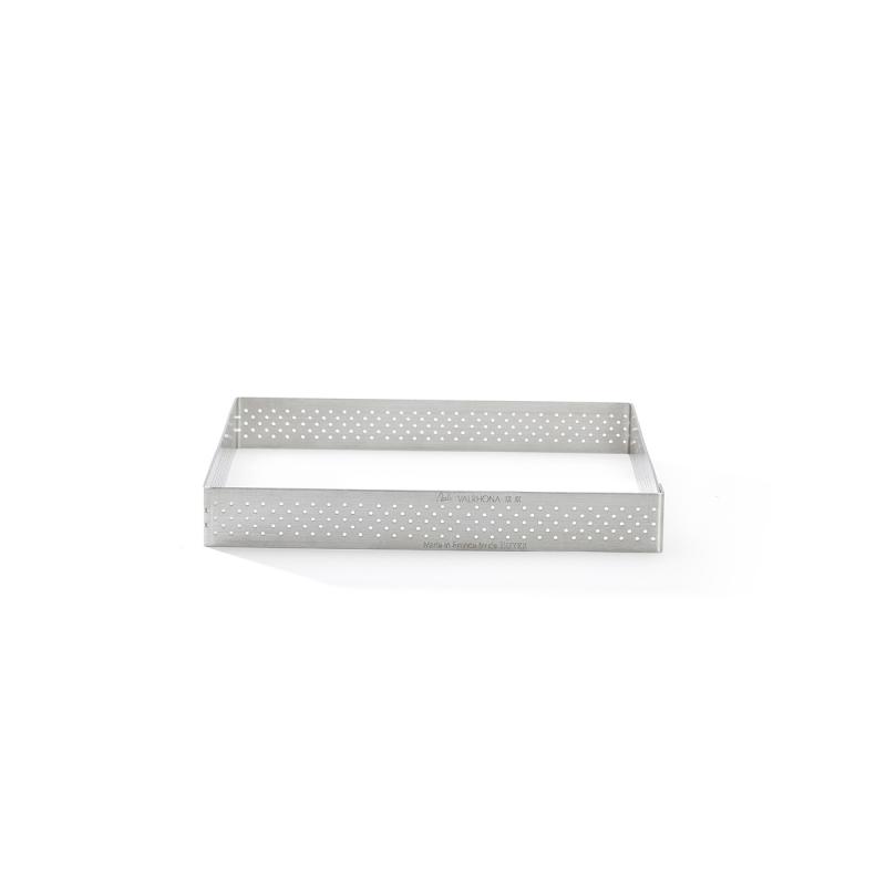 De Buyer Perforierte Edelstahl Quadratische Tarteform, 7 cm (3099.19)