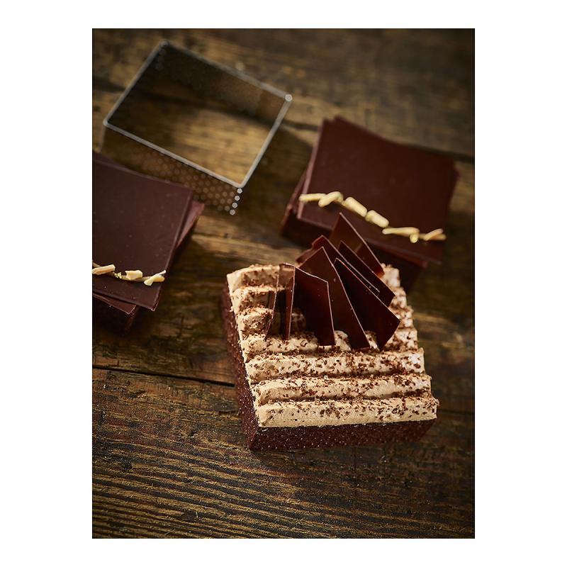 De Buyer Perforierte Edelstahl Quadratische Tarteform, 7 cm (3099.19)