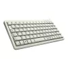 Cherry Slim Line G84-4100 Kompakte Tastatur, PS/2 + USB, 83 Tasten, Deutsches Layout (QWERTZ), Hellgrau