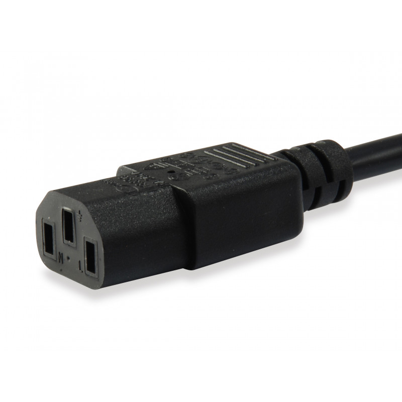 Equip Netzkabel IEC C13 auf IEC C14, 1,5 m, Schwarz