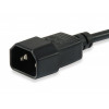 Equip Netzkabel IEC C13 auf IEC C14, 1,5 m, Schwarz