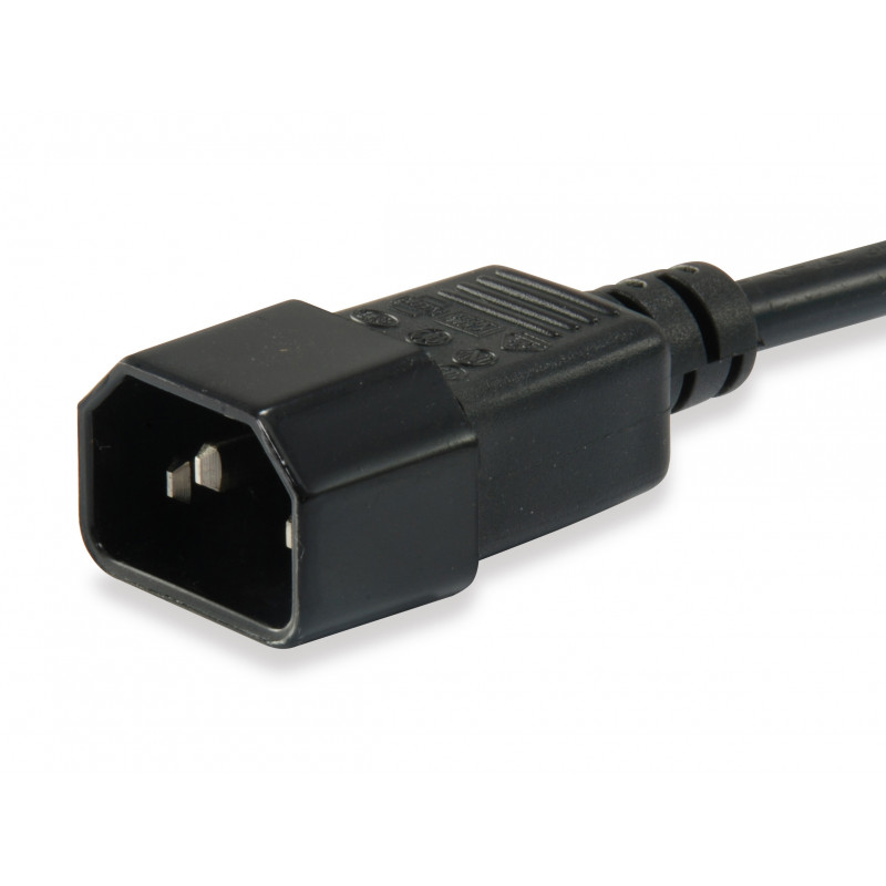 Equip Netzkabel IEC C13 auf IEC C14, 1,5 m, Schwarz