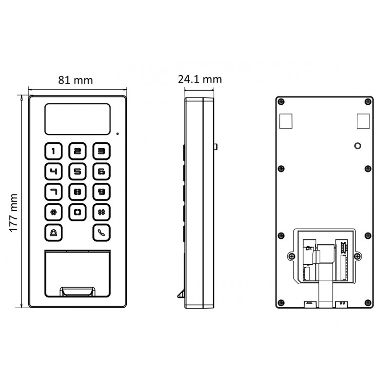 Hikvision DS-K1T502DBFWX Zutrittskontrollleser Grau