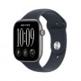Apple Watch Series 12 GPS 42 mm Aluminiumgehäuse Grau mit Sportarmband Blau – S/M