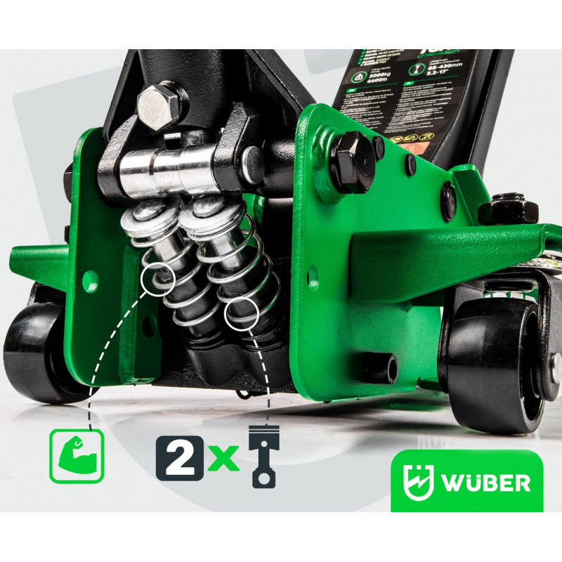 WUBER W22022 Flachwagenheber 3T, 85-430 mm