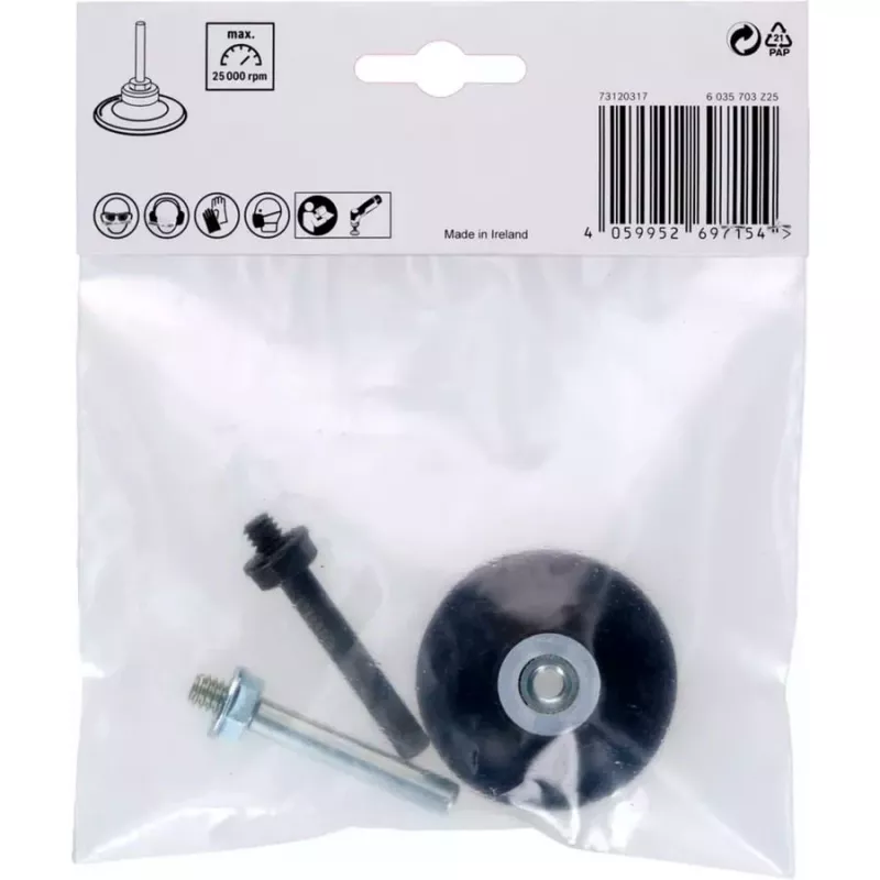 Bosch 2608000857 Stützteller, 50 mm, Quick Lock, Schwarz (für GWG 12V-50 S Professional)