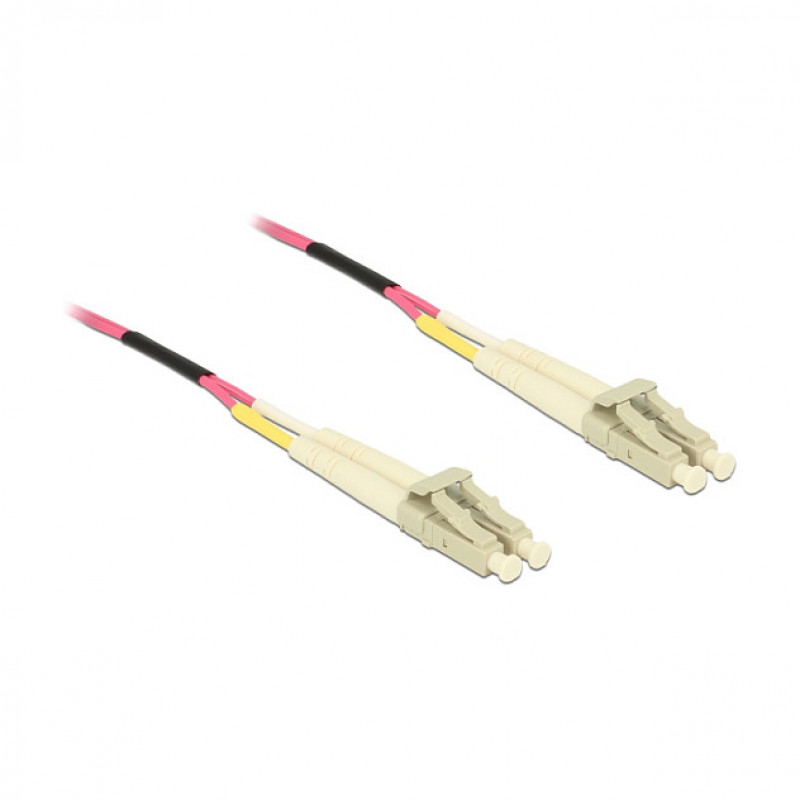 Delock 80156 LC Duplex auf LC Duplex Multimode OM4 LWL-Kabel, 75 m