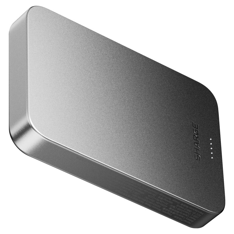 SHARGE AeroMag Air Magnetische Kabellose Ultra-Slim Powerbank 10000mAh, 15W Qi2, 30W USB-C, Schwarz