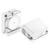 SHARGE Einziehbares 65 GaN Ladegerät, 65W, 2x USB-C, integriertes USB-C-Kabel – weiß