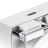 SHARGE Einziehbares 65 GaN Ladegerät, 65W, 2x USB-C, integriertes USB-C-Kabel – weiß