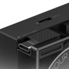 SHARGE Einziehbares 65-GaN-Ladegerät, 65 W, 2x USB-C, Integriertes USB-C-Kabel, Schwarz