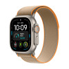 Apple Watch Ultra 4 GPS + Cellular 49 mm Titangehäuse Natur mit Trail Loop Sand – M/L