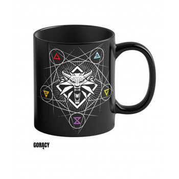 CENEGA PUBLISHING Tasse Good Loot The Witcher 3 Art Heat Reveal - Witcher Signs 480 ml Schwarz