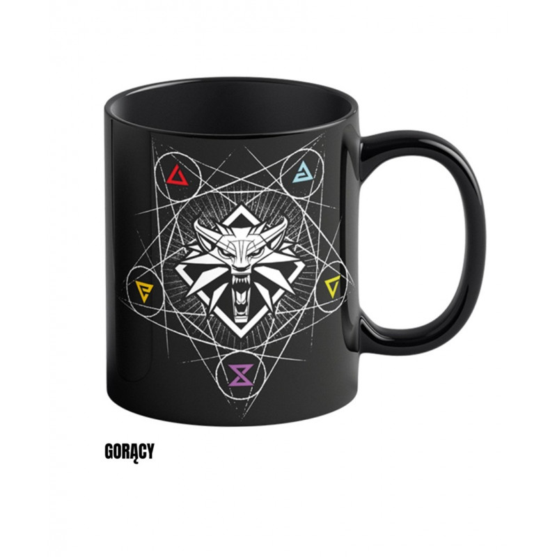 CENEGA PUBLISHING Tasse Good Loot The Witcher 3 Art Heat Reveal - Witcher Signs 480 ml Schwarz