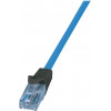Logilink Cat6a U/UTP Patchkabel RJ45, 1 m, Blau, LSZH