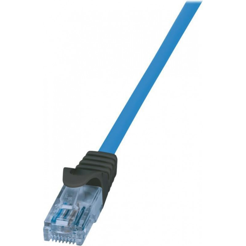 Logilink Cat6a U/UTP Patchkabel RJ45, 1 m, Blau, LSZH