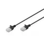 DIGITUS Slim Cat6 U/UTP Patchkabel RJ45, 0,3 m, Schwarz, LSZH