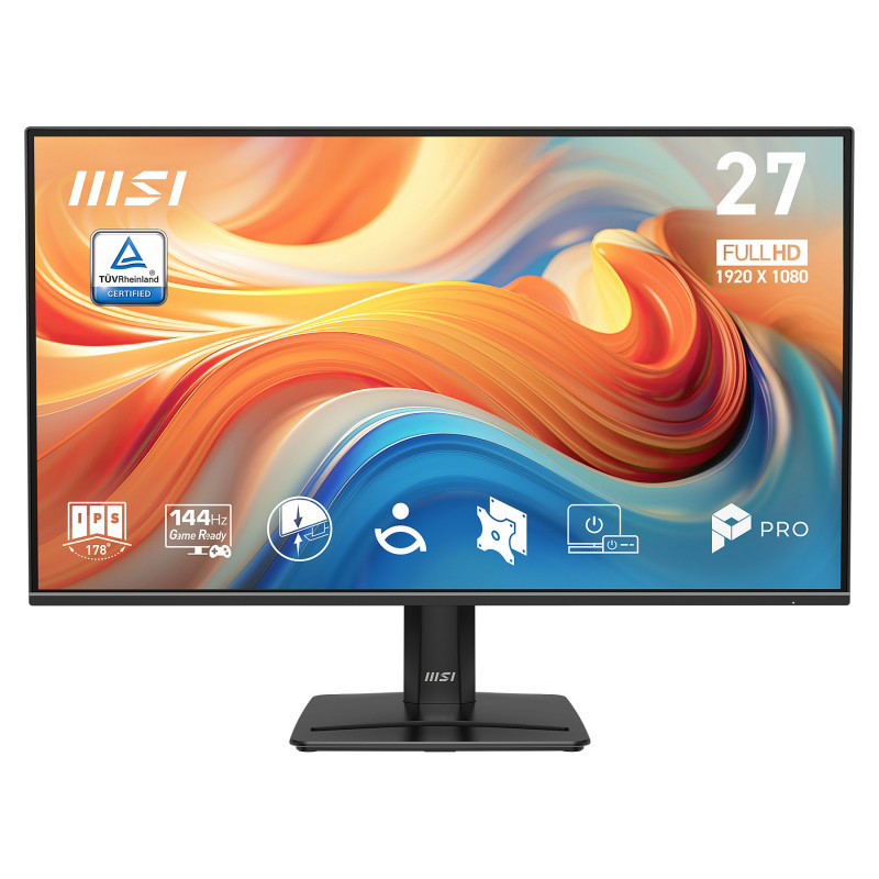 MSI 9S6-3PE9CM-001 27 inch (68,6 cm) Full HD IPS 144 Hz HDR Monitor, DisplayPort, HDMI, VESA, Lautsprecher