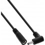InLine® DC-Verlängerungskabel, Winkelstecker, 3,5 x 1,35 mm, schwarz, 0,5 m